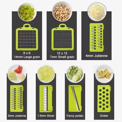 16-in-1 Vegetable Slicer & Cutter | Multifunctional Food Cutter & Chopper