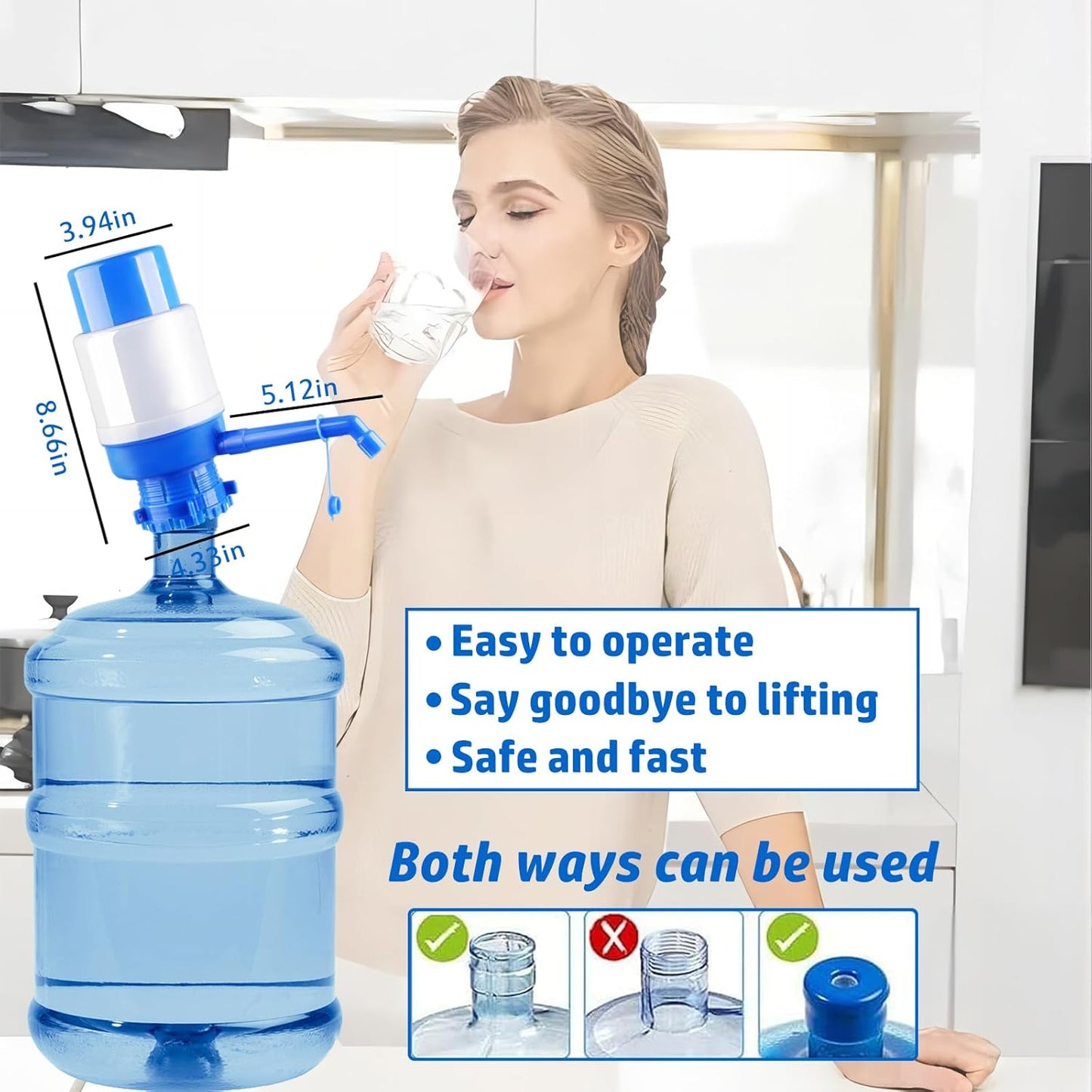Manual Hand Press Pump Water Dispenser